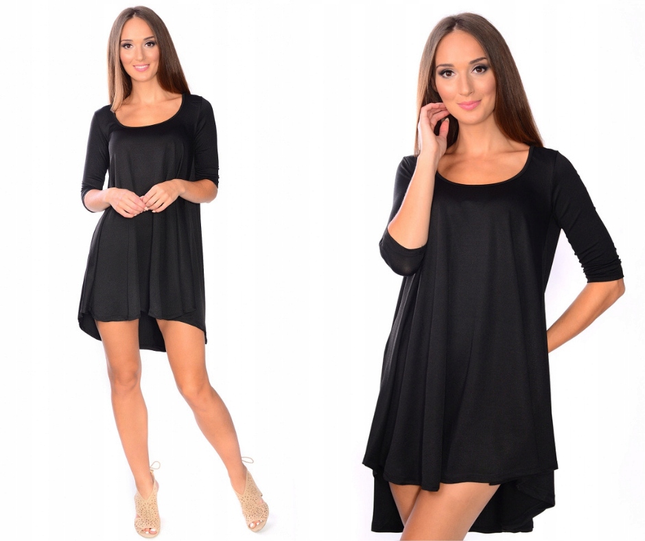 

Trapezowa luźna tunika sukienka oversize S/m