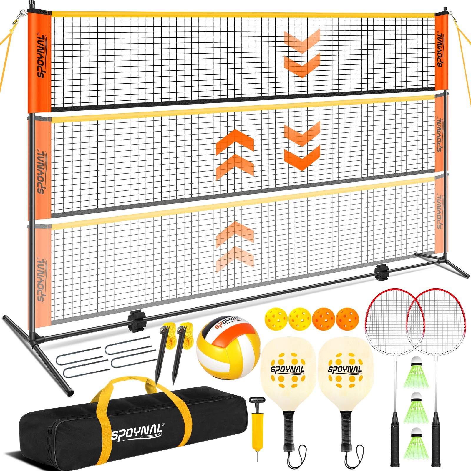 Sportovní Síť 3V1 Pro Badminton A Pickleball 86 – 213 CM