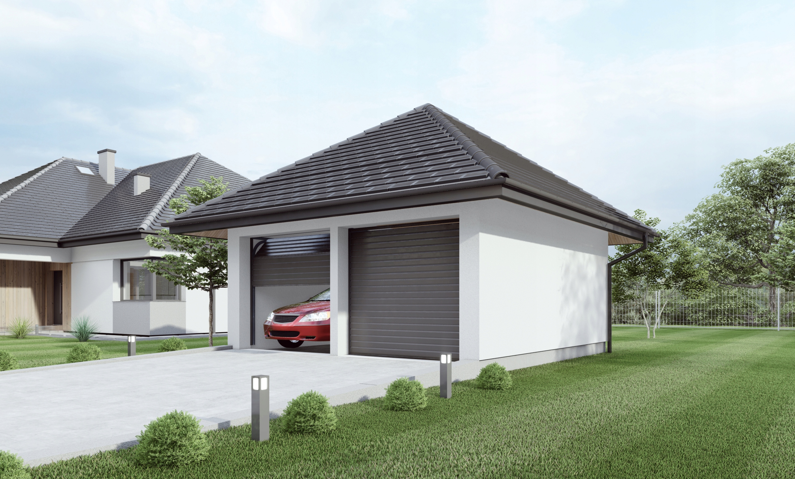 PROJEKT GARAŻU DWUSTANOWISKOWEGO G24-NA ZGŁOSZENIE