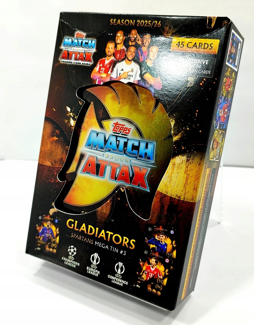 Match Attax Gladiators. TIN#3. Spartans Puszka 45 Kart +3 Excl 2025/26