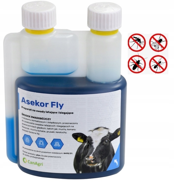 

Asekor Fly Preparat Na Muchy Komary Dla Krów 0,6L