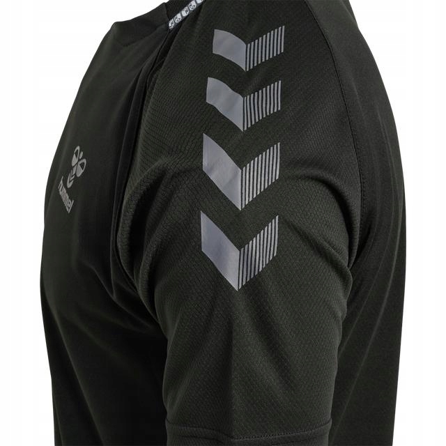 HUMMEL CZARNA SPORTOWA KOSZULKA LOGO POLY A5X HMR__M Rozmiar M