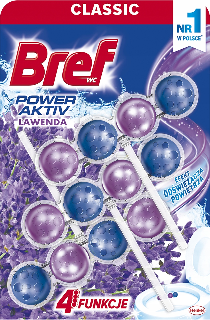 

Zawieszka do Wc Bref Power Aktiv Lawenda 3x50g