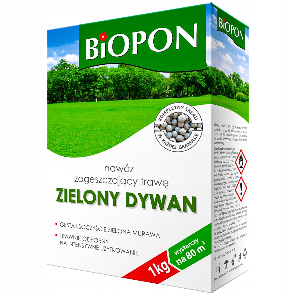 

Biopon Nawóz do Trawnika gęsty zielony Trawnik 1kg