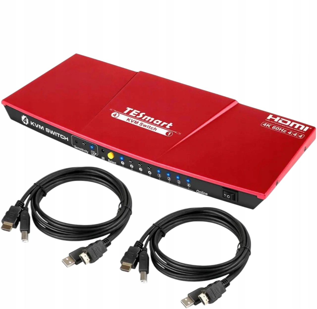 Prepínač Kvm Switch 4K Ultra Hd 60Hz 4 x Hdmi Usb 2.0 Audio Tesmart