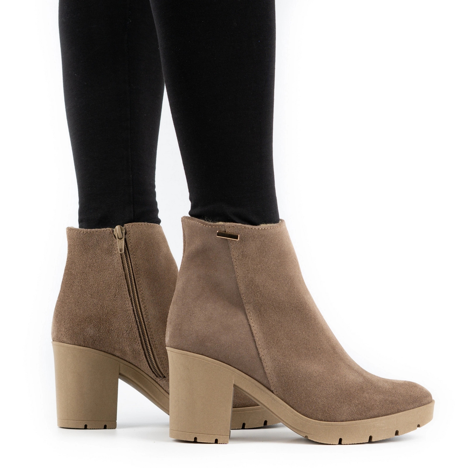 Kotníkové Boty Riva tmavě béžové zemité polské, produkt 41