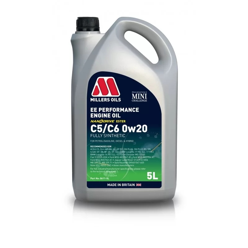 Millers Oils Ee Performance C5 C6 0W20 5L