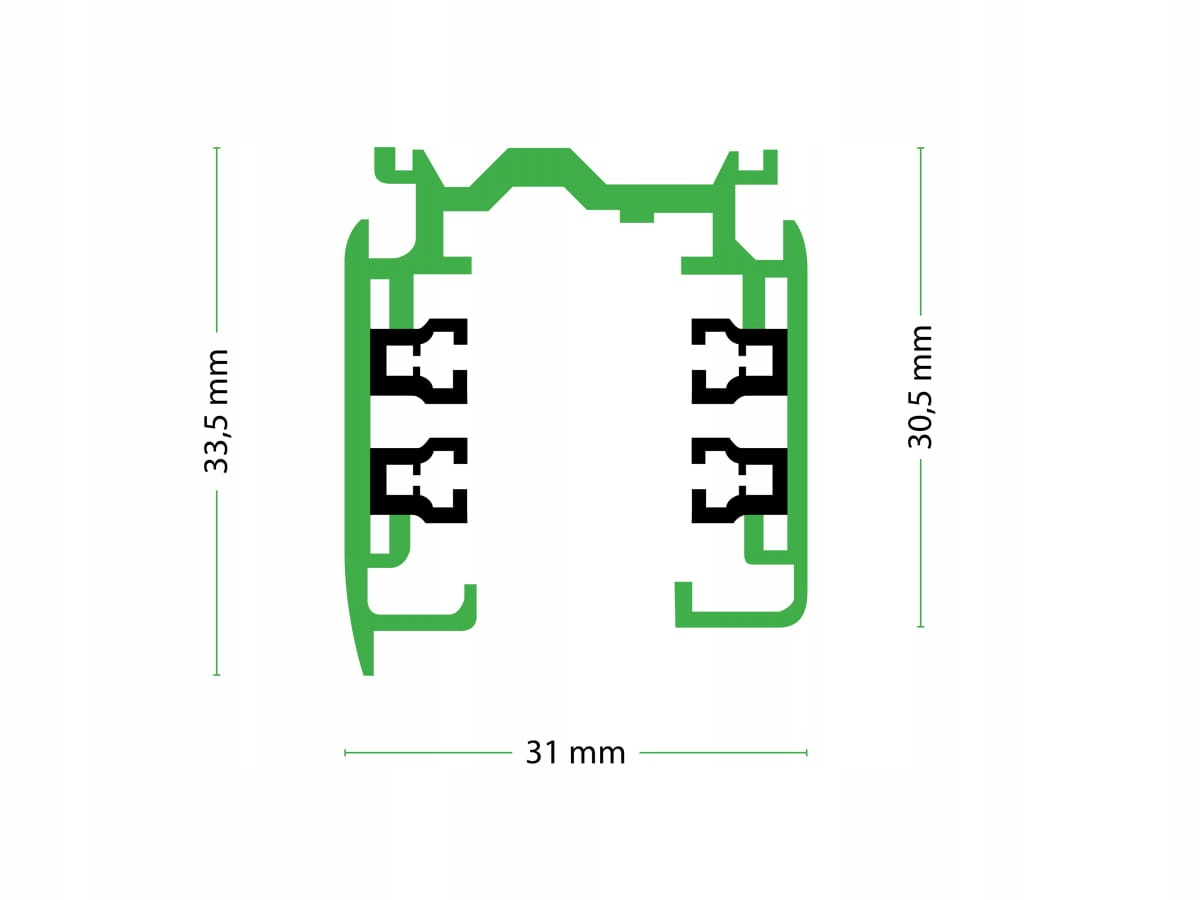 Oświetlenie Szynowe LED 5x Lampa Reflektor E27 Szynoprzewód 2m 3-Fazowy Rodzaj gwintu E27