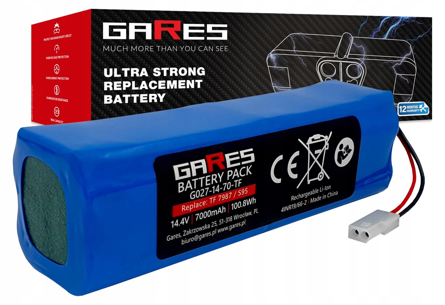 Baterie Akumulátor pro Tefal Serie 95 RG7987 RG7975WH 14,4V 7Ah