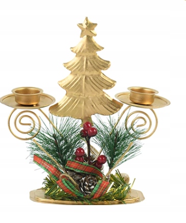 ŚWIĄTECZNY ŚWIECZNIK OZDOBA CHOINKA