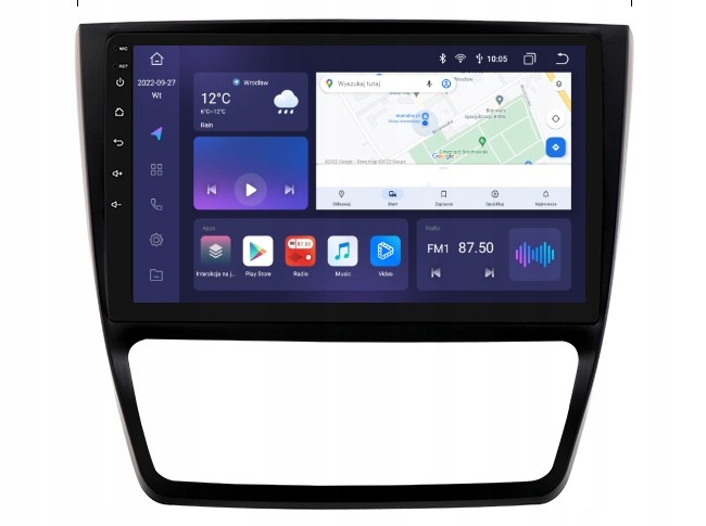 Radio 2DIN Nawigacja Android Skoda Yeti Dsp Carplay 3/32 Gb