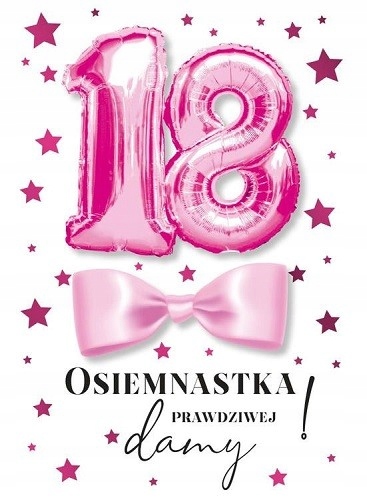 

Kartka na 18 urodziny dla Damy lux DKP1