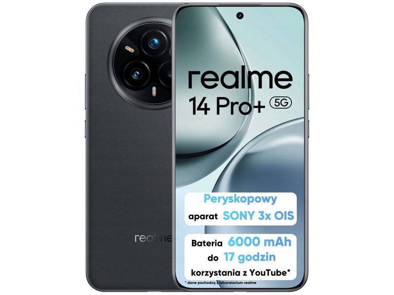 Smartfon Realme 14 Pro+ 5G 8/256GB 6.83" 120Hz Szary