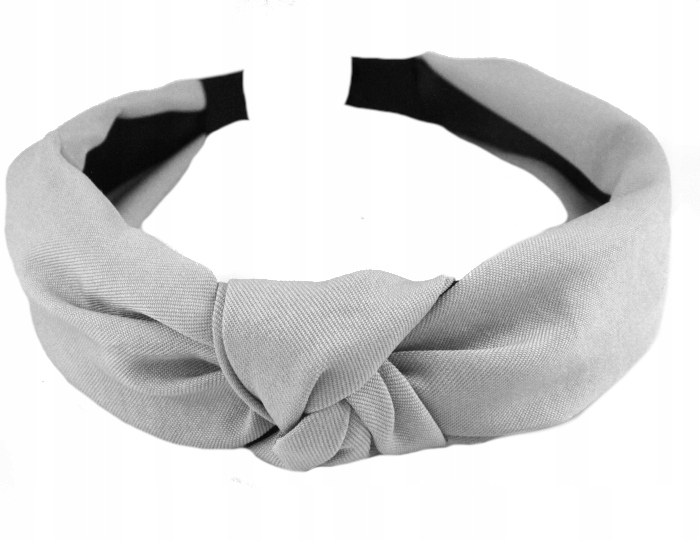 

Opaska Do Włosów bowknot Supeł Węzeł Szara