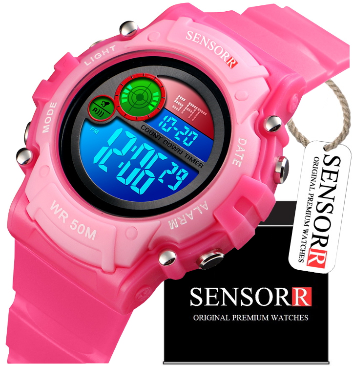 Sportovní Dětské Hodinky Pro Chlapce A Dívku S Barevným Podsvícením