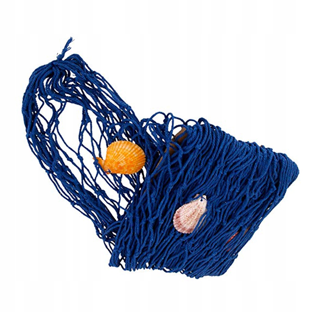 Biało-niebieska dekoracyjna morska sieć rybacka Model JJ18037-01