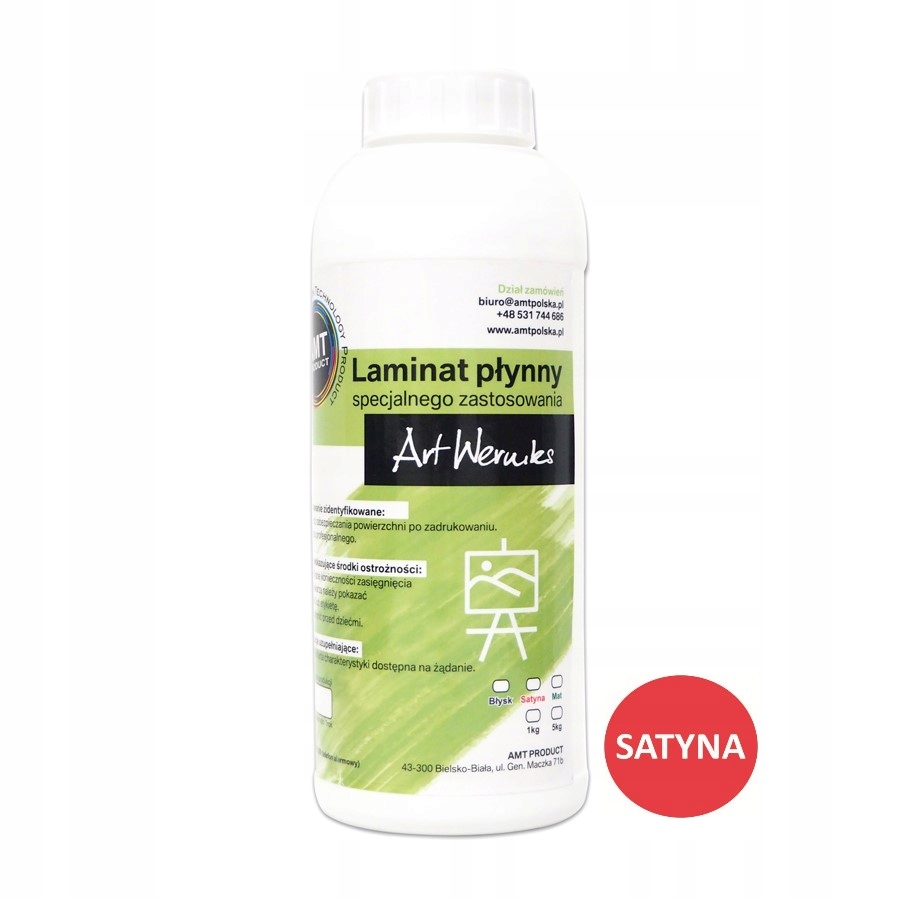 Laminat canvas,tapety,płótna Art Werniks 1L SATYNA