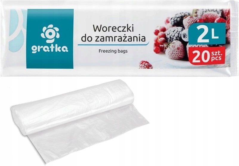 

Woreczki Do Zamrażania Torebki Na Mrożonki 2L 20sz