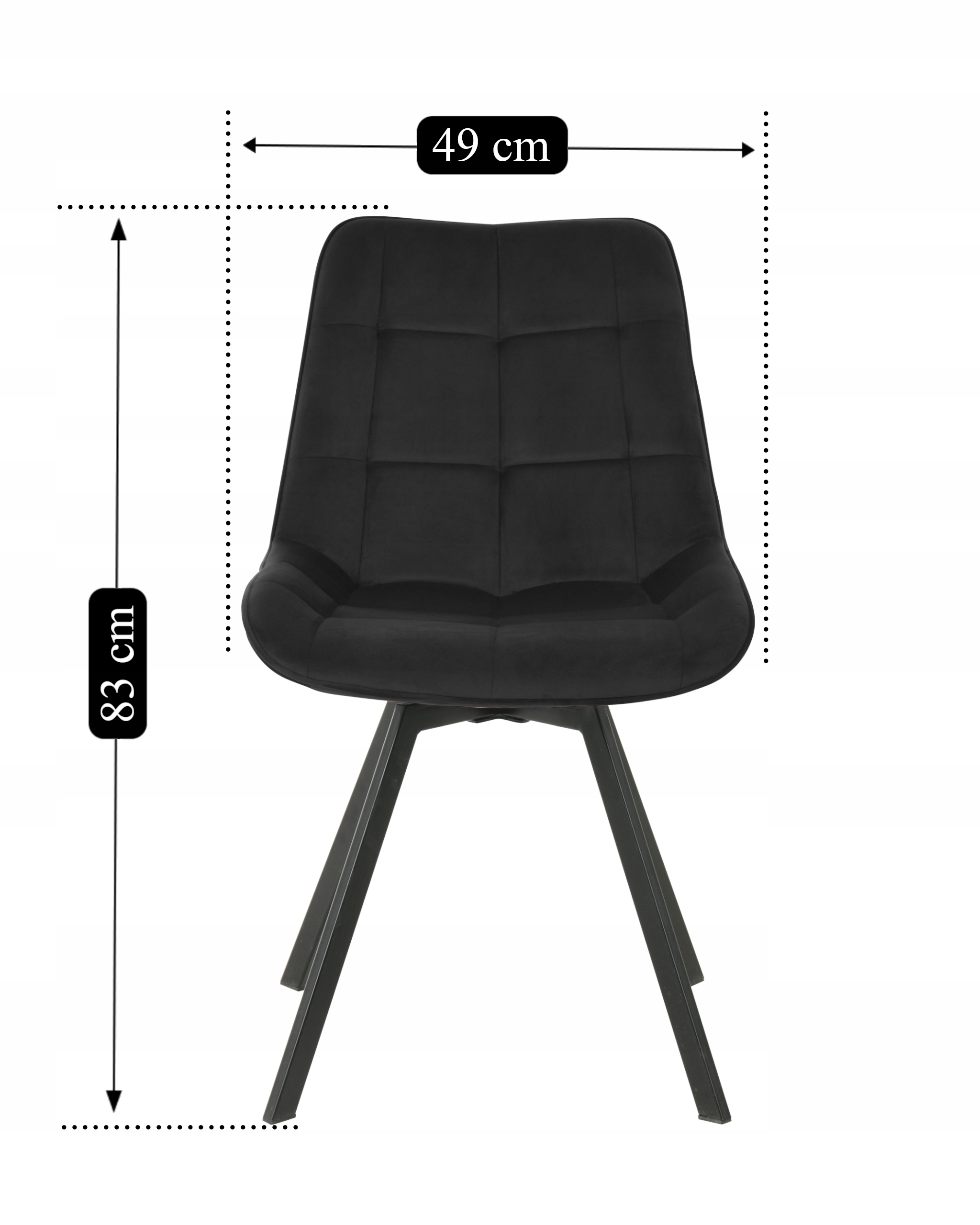 Krzesło obrotowe tapicerowane welurowe salon jadalnia kuchnia LAPO velvet Model LAPO