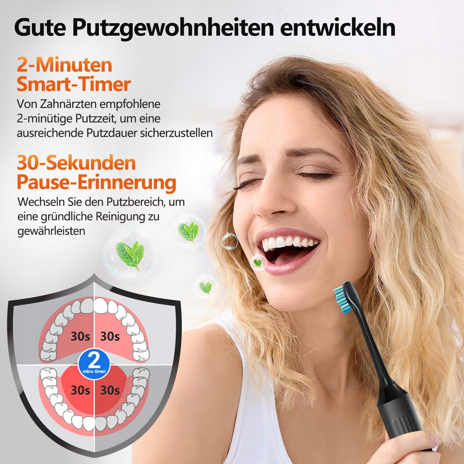 7MAGIC Szczoteczka Soniczna Elektryczna, 3 Intensywności, 5 Trybów — miniatura 6