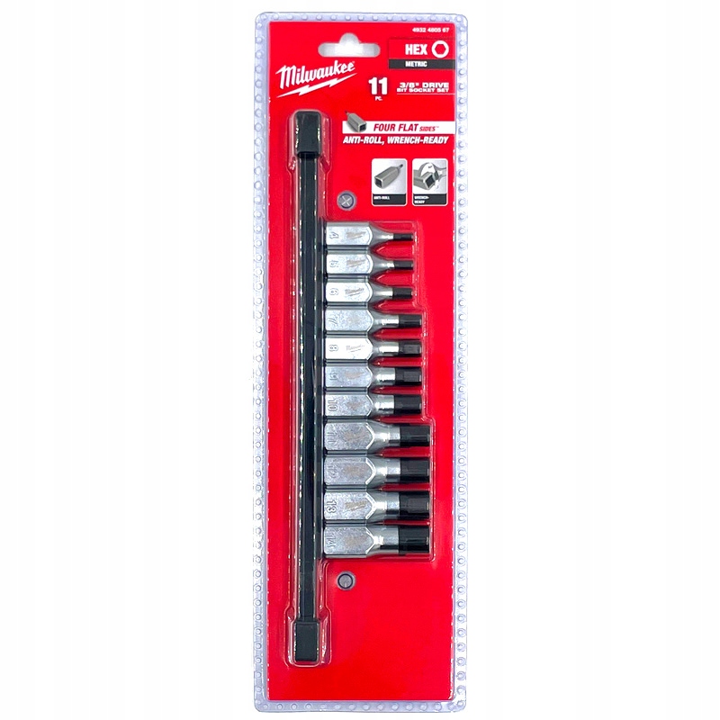 Zestaw Nasadek Trzpieniowych 3/8'' 4-14mm 11szt Milwaukee 4932480567