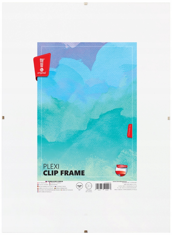 Plexi klipsový rám 60 x 80 cm MemoBe klipsové rámy na Puzzle Puzzle