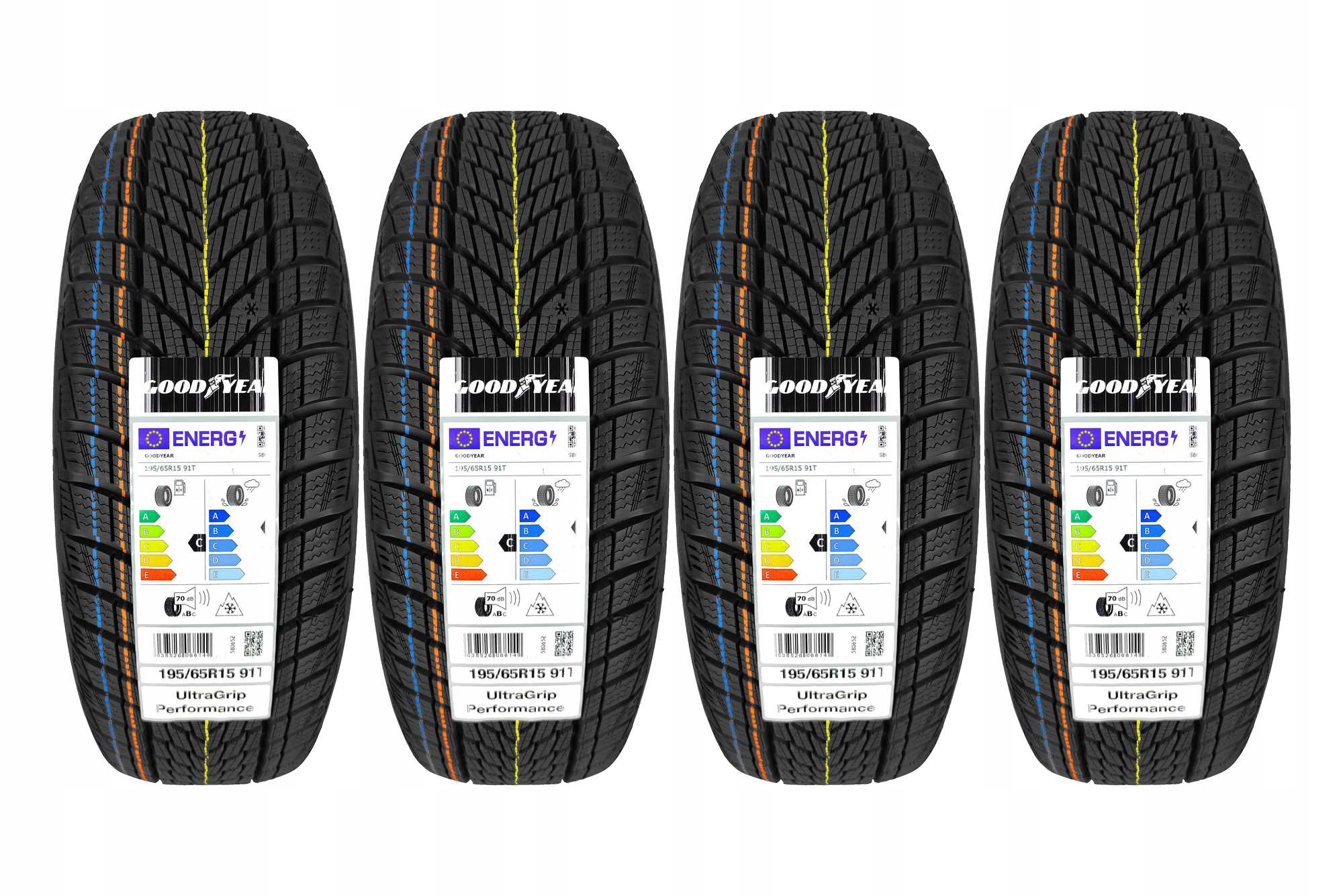 4 Opony zimowe 195/65R15 Goodyear UltraGrip Performance 3 2026