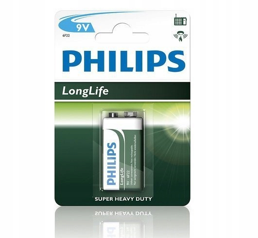 

Bateria cynkowo-chlorkowa 6F22 9V LongLife