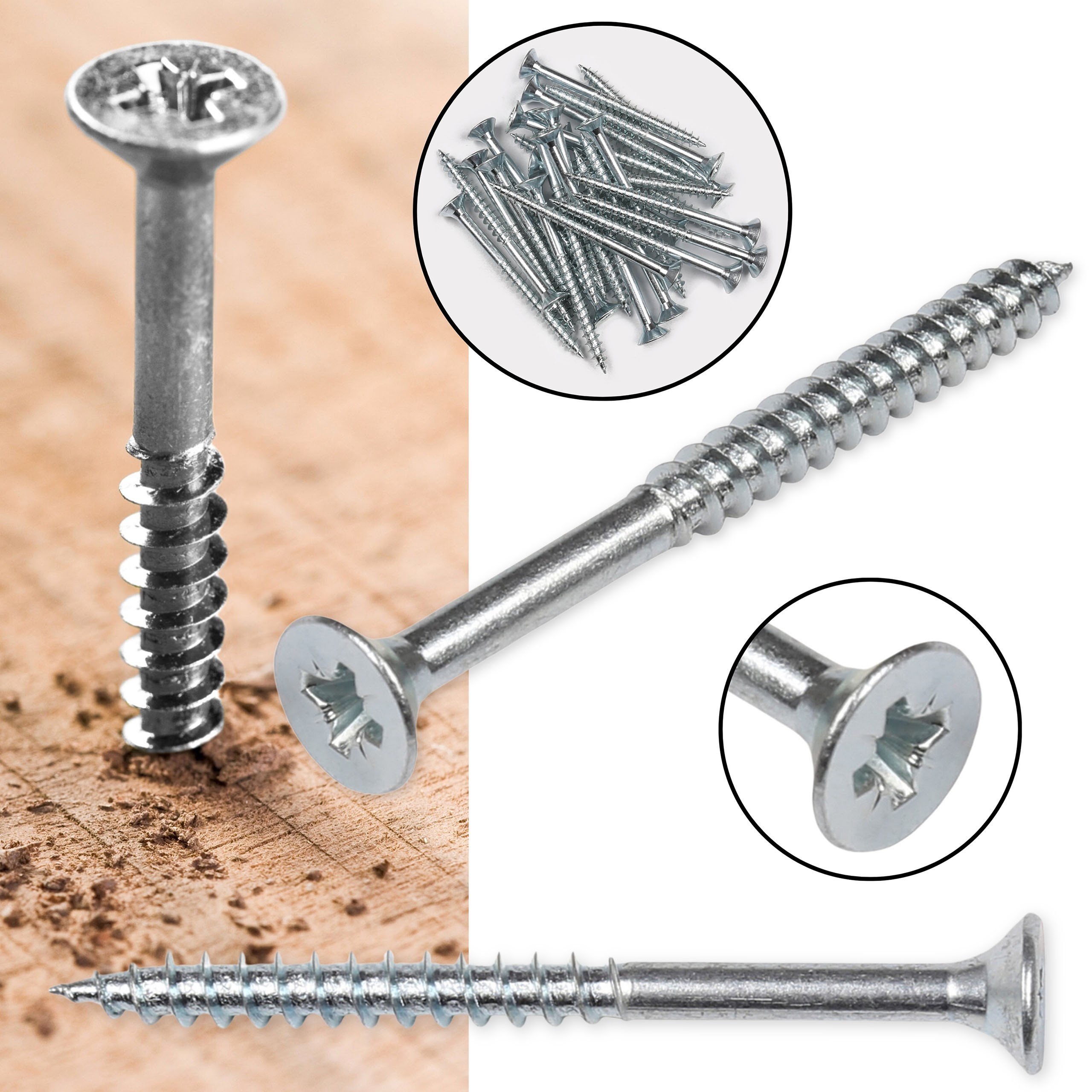 Kónický šroub do dřeva s částečným závitem 4,5 x 40 mm x 1000