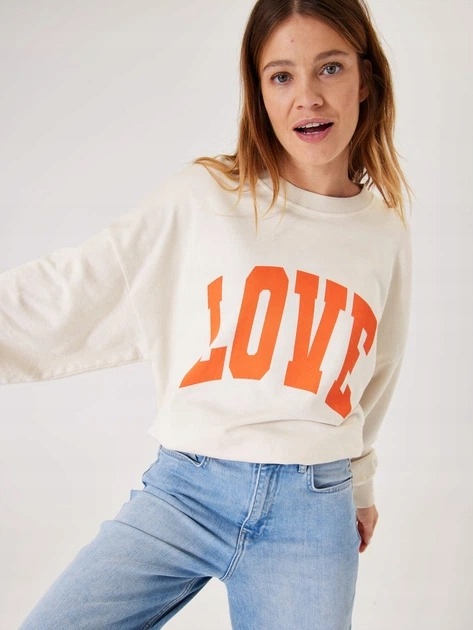 Garcia Mikina S Nápisem Love Béžová XL 6FA