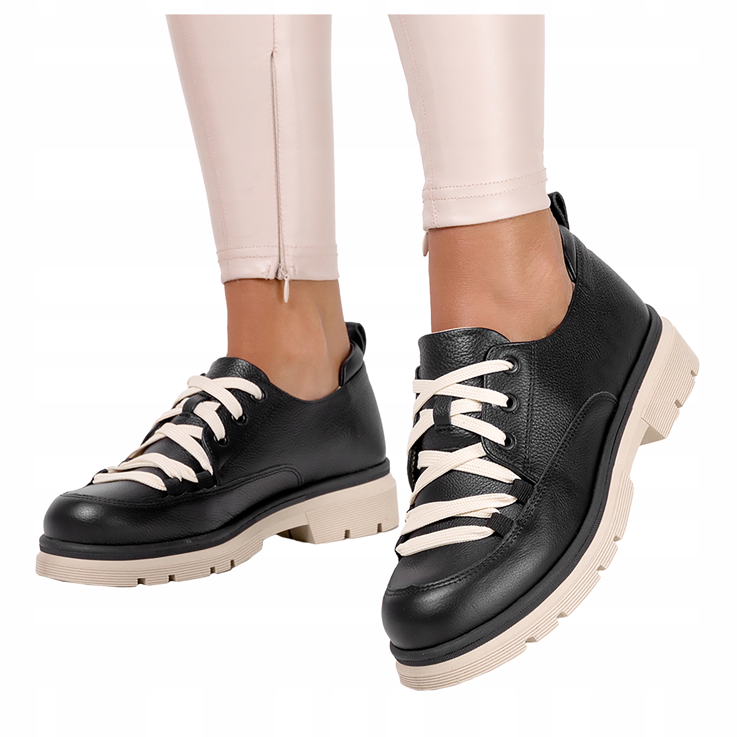 Jarní Polobotky Na Platformě Polsko Kůže vel. 36