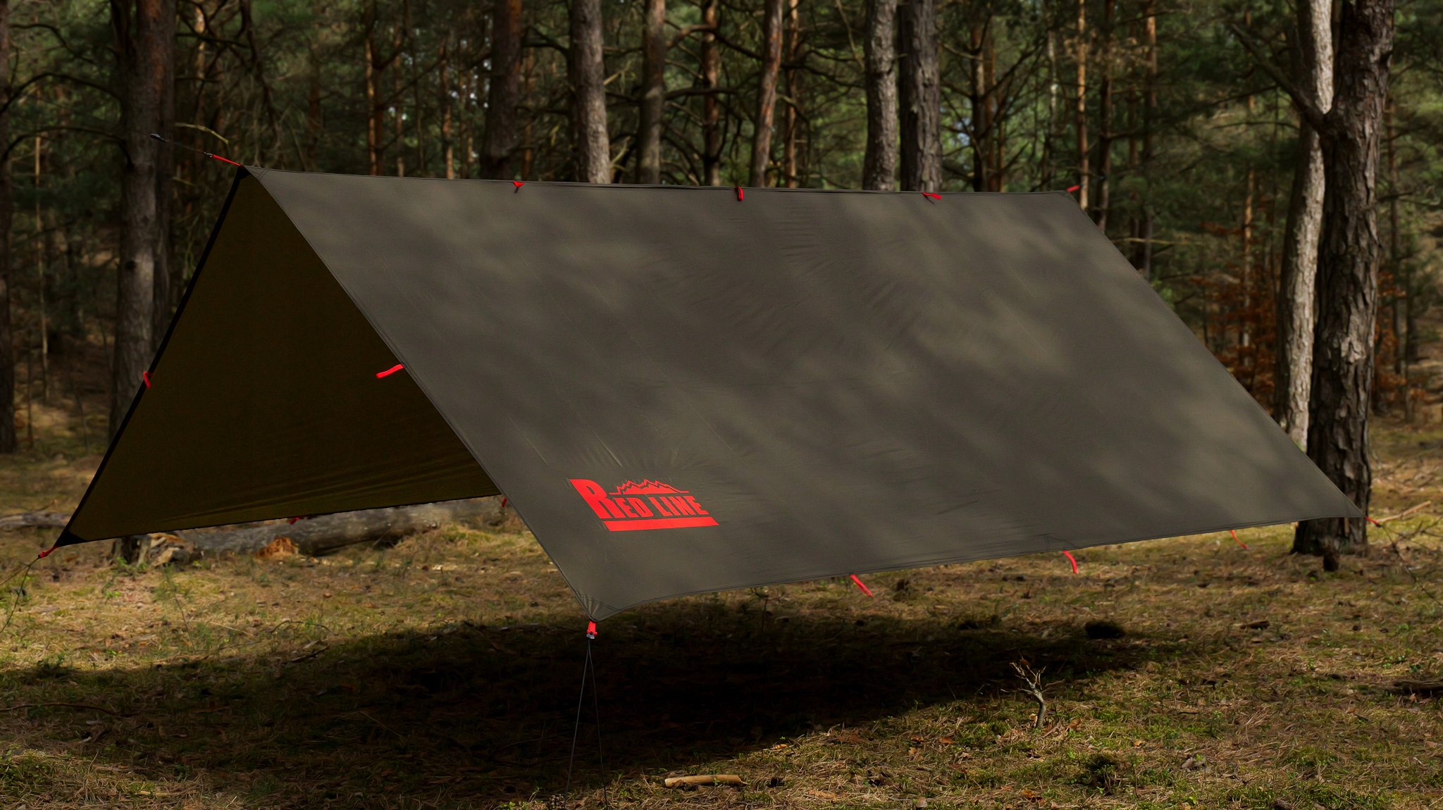 Plachta Bivaková Tarp TigerWood RedLine 3x3 m Olive