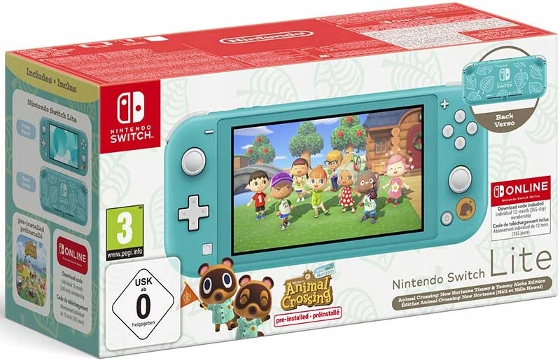 Nintendo Switch Lite tyrkysová Animal Crossing: New Horizons 12 měs. Ms