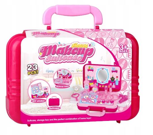 Toaletka dla dziewczynki w walizce 23 elementy