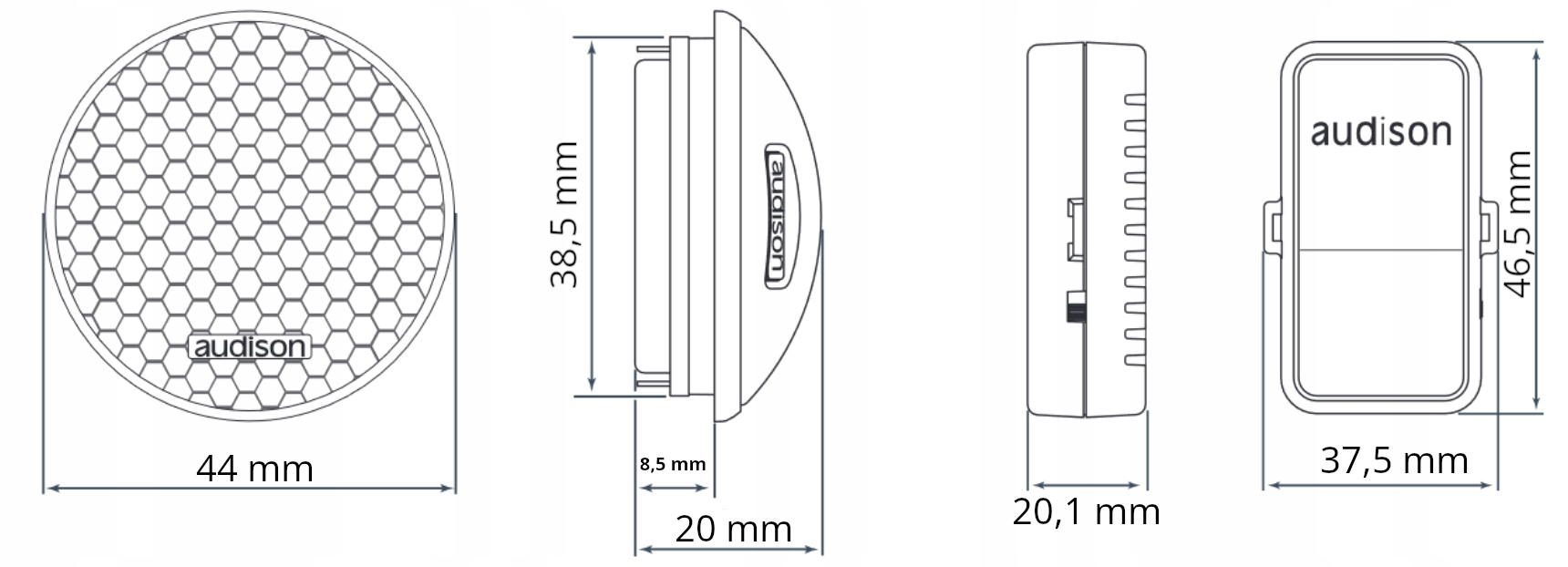 GŁOŚNIKI SAMOCHODOWE AUDISON 165MM DO RENAULT TRAFIC II 2 + ADAPTERY Stan opakowania oryginalne