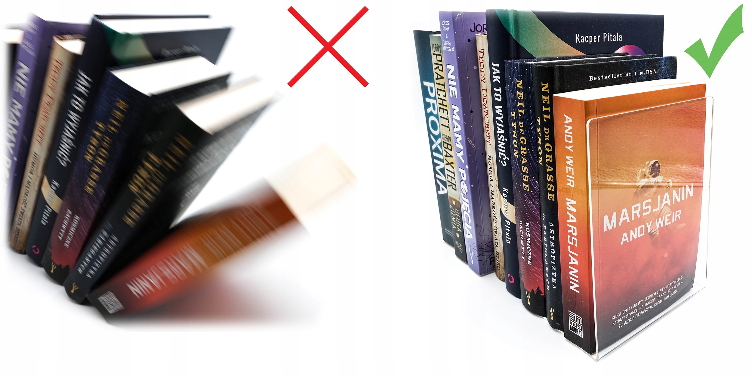 12x Podpórki do książek Stojak Plexi Przezroczyste Kod producenta ALPK GŁ OZ6