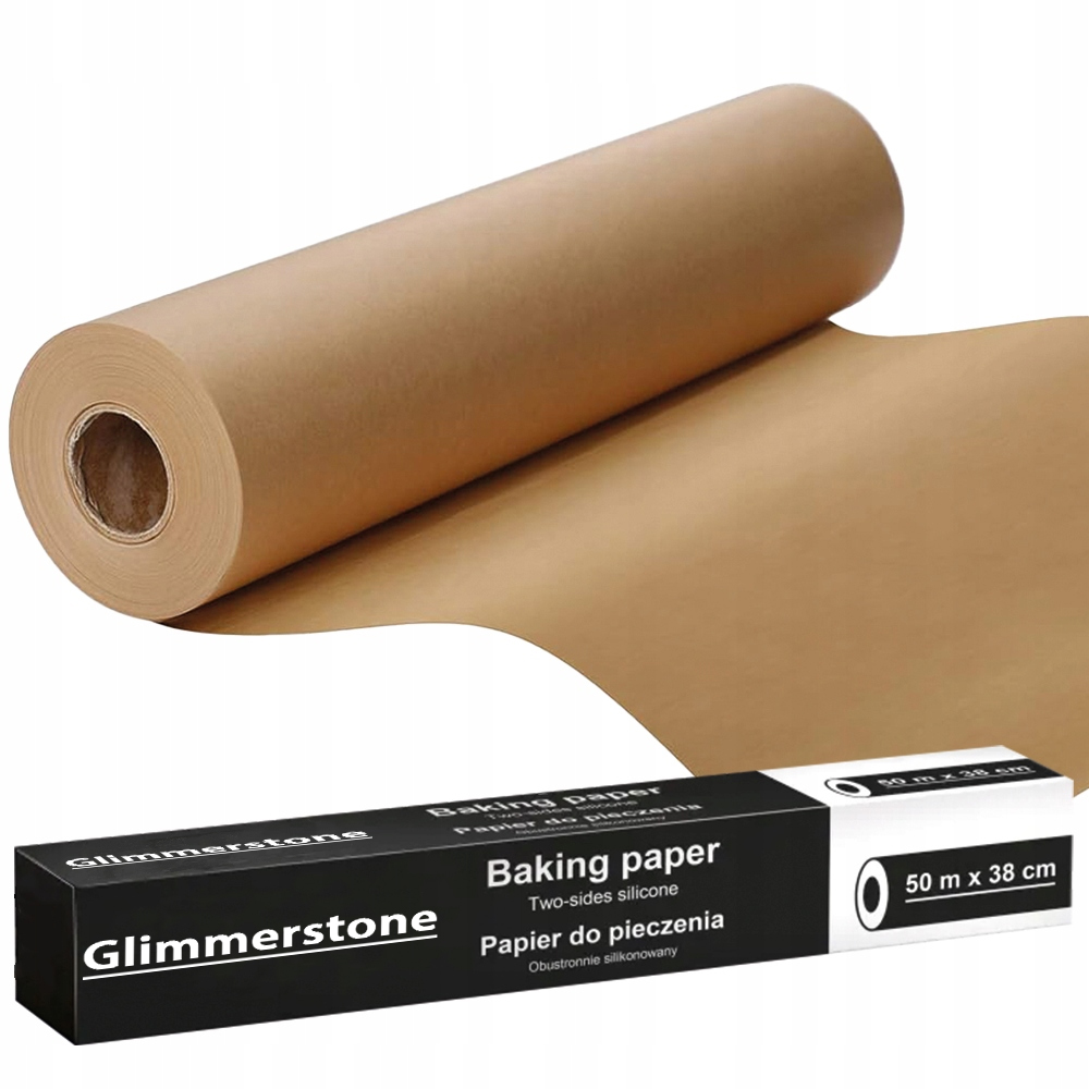 GLIMMERSTONE PAPIER DO PIECZENIA SILIKONOWANY 38cm 50m BRĄZOWY