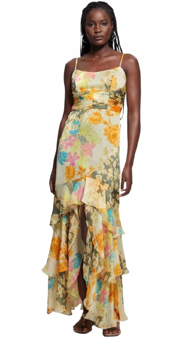 Guess Šaty S Rozevřenými Ramínky, Květiny, Velikost M