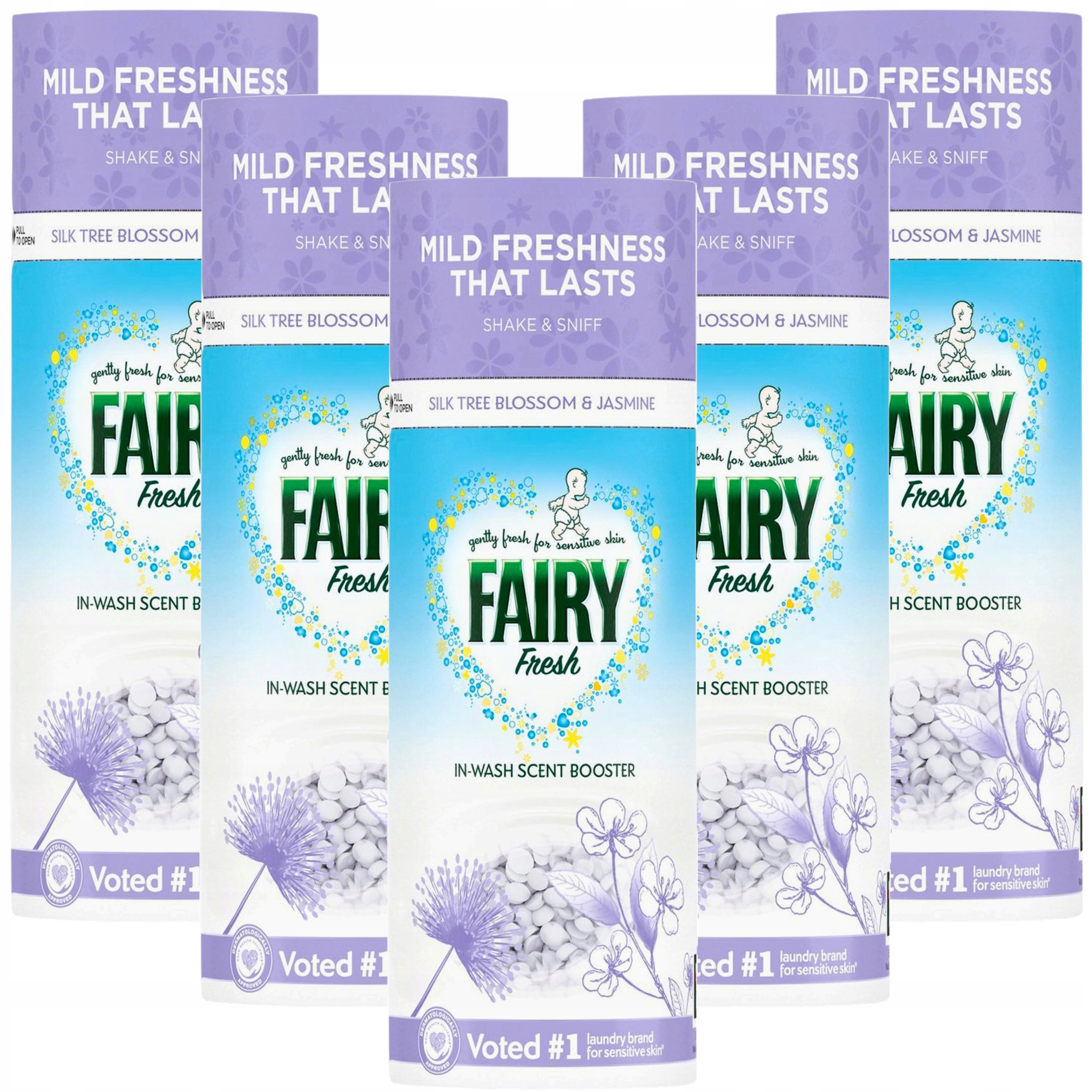 Levně 5 x Vonné perličky do praní Zesilovač vůně Fairy Hedvábí Jasmín 176 g