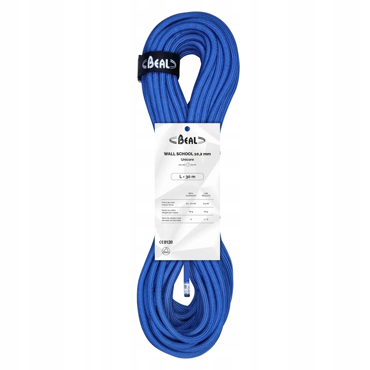 Lano Beal Wall School Unicore 10,2 mm Modré 20 m