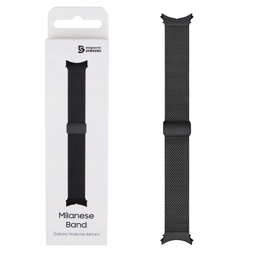 Samsung Watch 6 44mm Náramek Milánský Tah Řemínek K Hodinkám Černý