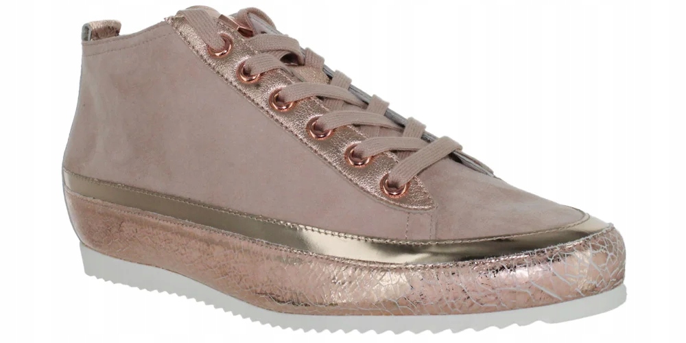 Högl Dámské polobotky kožené, zip, růžové zlato velikost 36 růžové