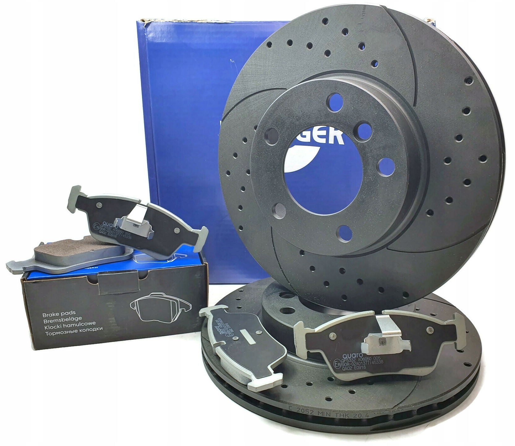 2052-GL T5 - Диски колодки BMW 3 E46 ROTINGER попередньо просвердлені 286 мм