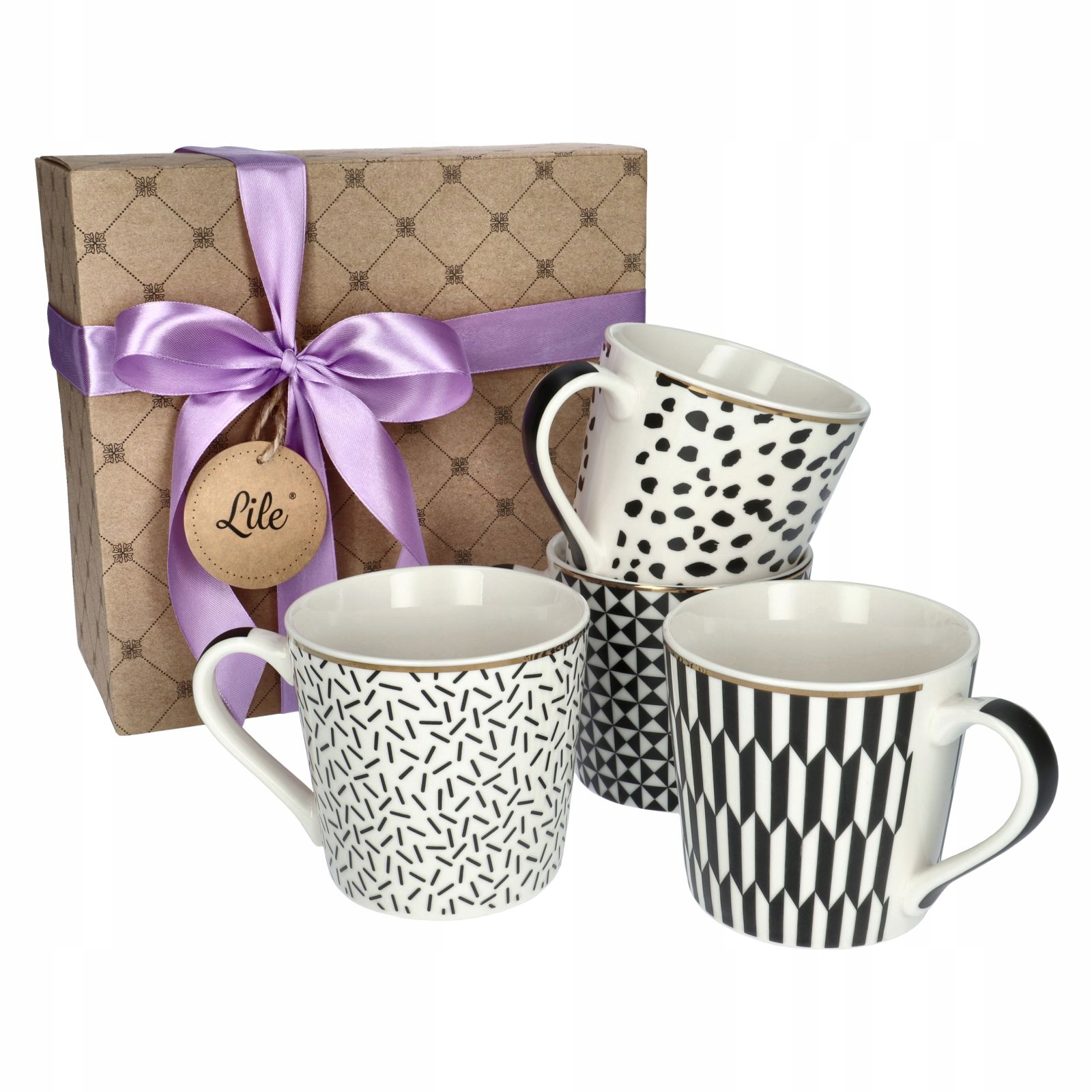 

Kubek porcelanowy zestaw 4 sztuk do kawy 350 ml