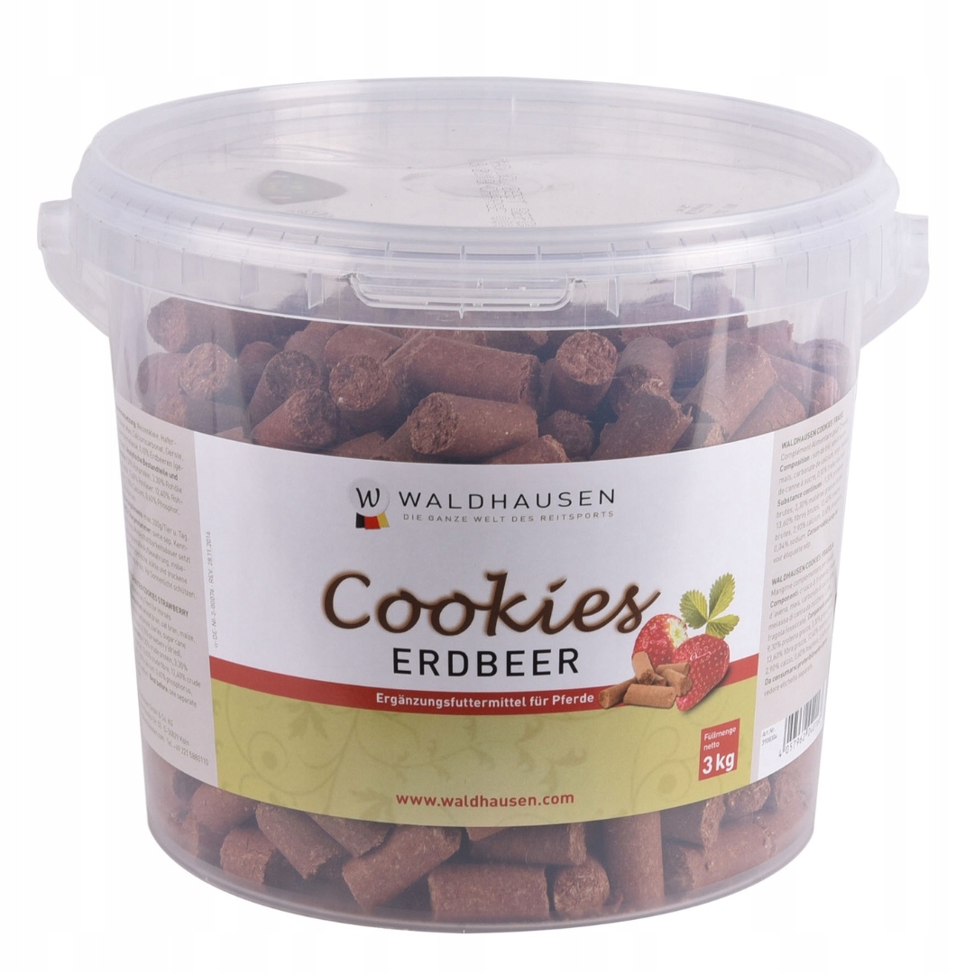 Smakołyki dla konia Cookies 3kg różne smaki Waldhausen Truskawka