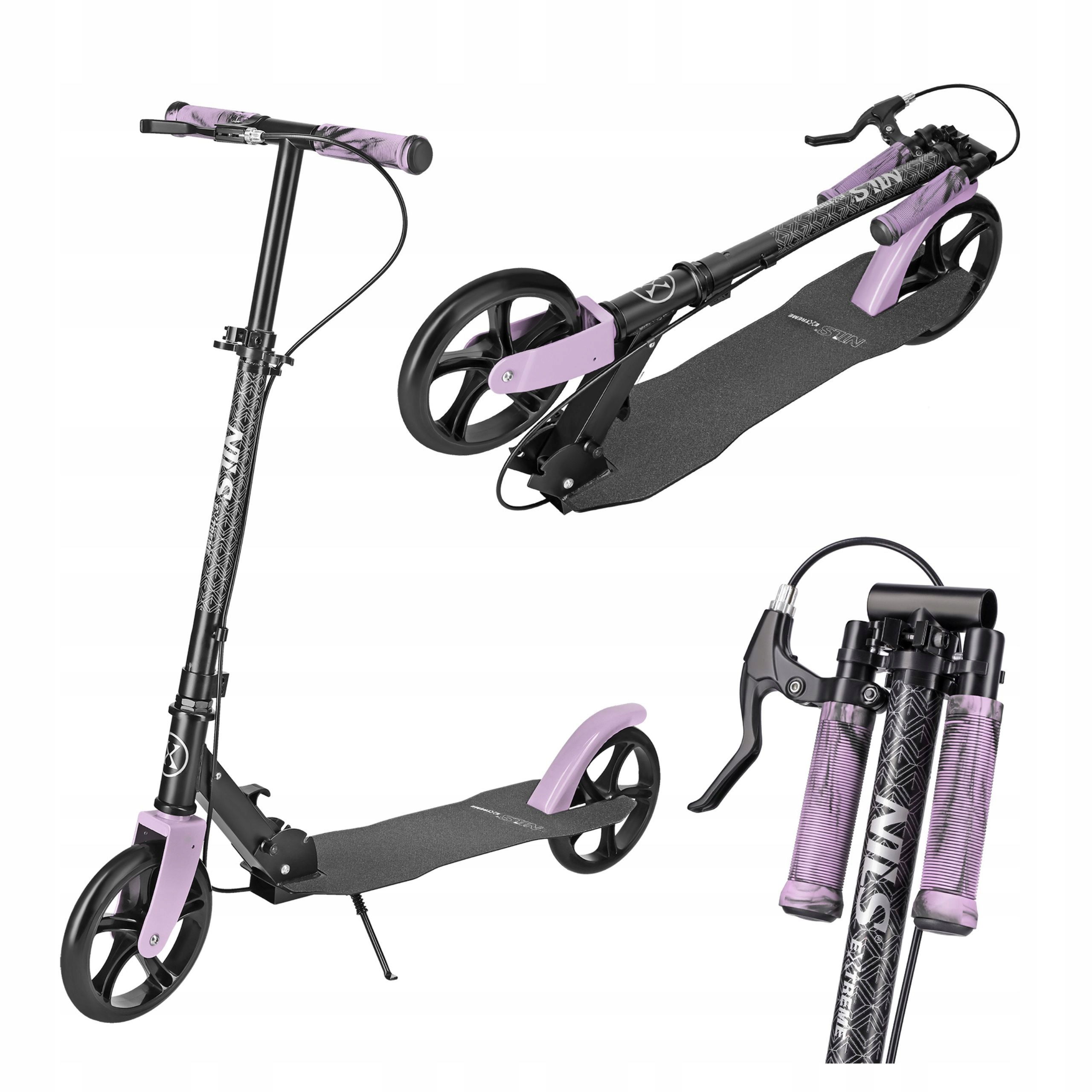 Koloběžka Nils Extreme HM183 Černo-fialová 2 kolečka Pro Děti