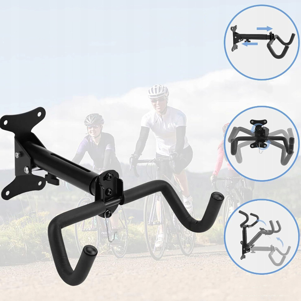 WIESZAK NA ROWER ŚCIENNY SKŁADANY I WYŚCIEŁANY UCHWYT NA ROWER ŚCIENNY Marka bez marki