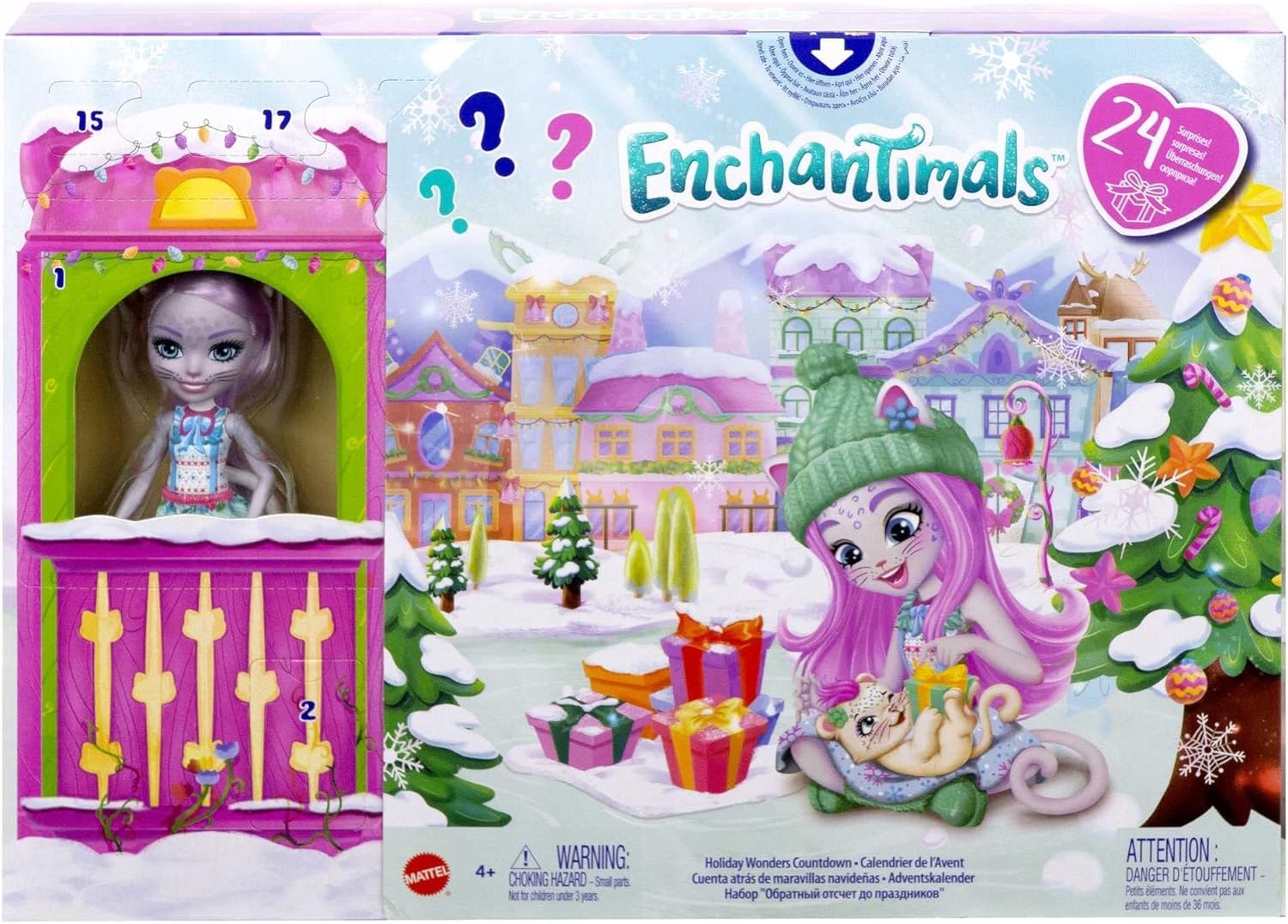 Адвент-календарь Enchantimals, кукла Sybill Snow Leopard и 24 аксессуара, от 4 лет — фото 6