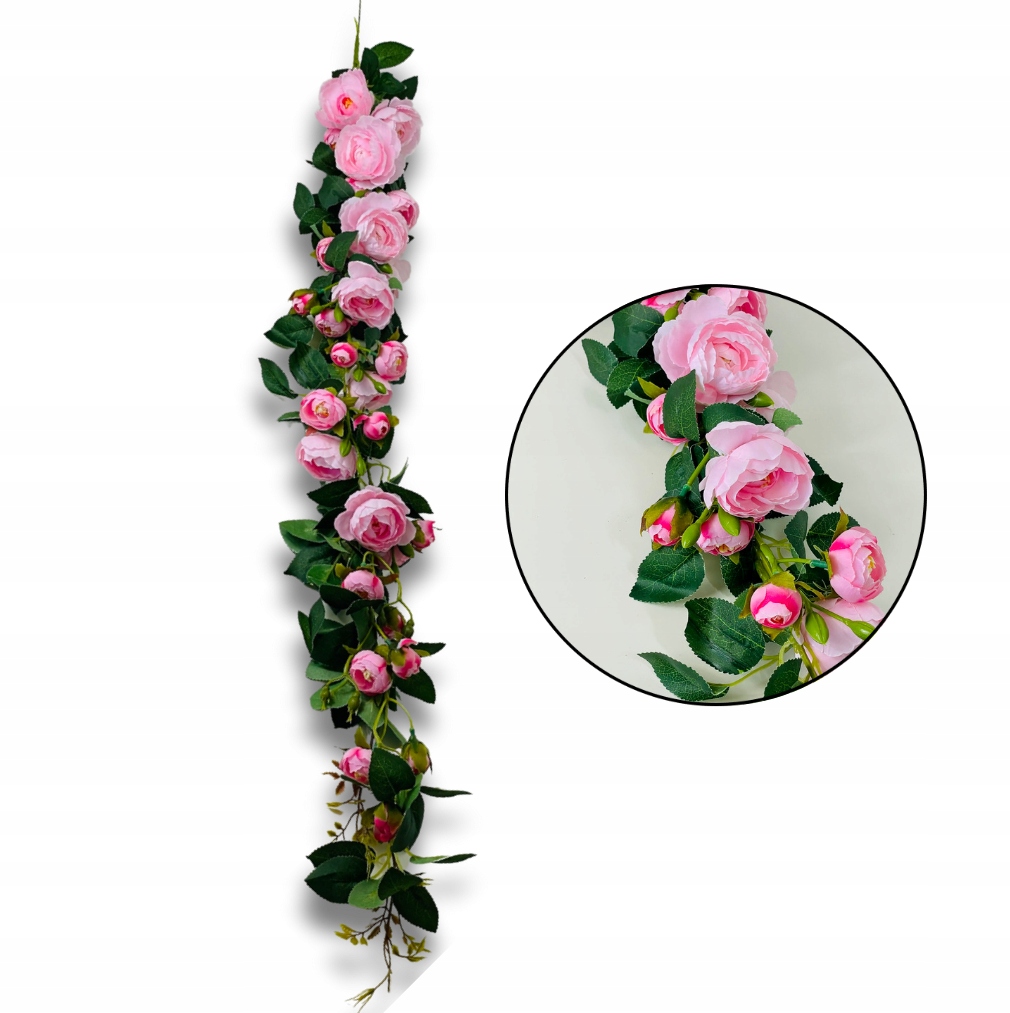 

Girlanda Z Różami Róża Sztuczne Kwiaty Zwis Z Różą