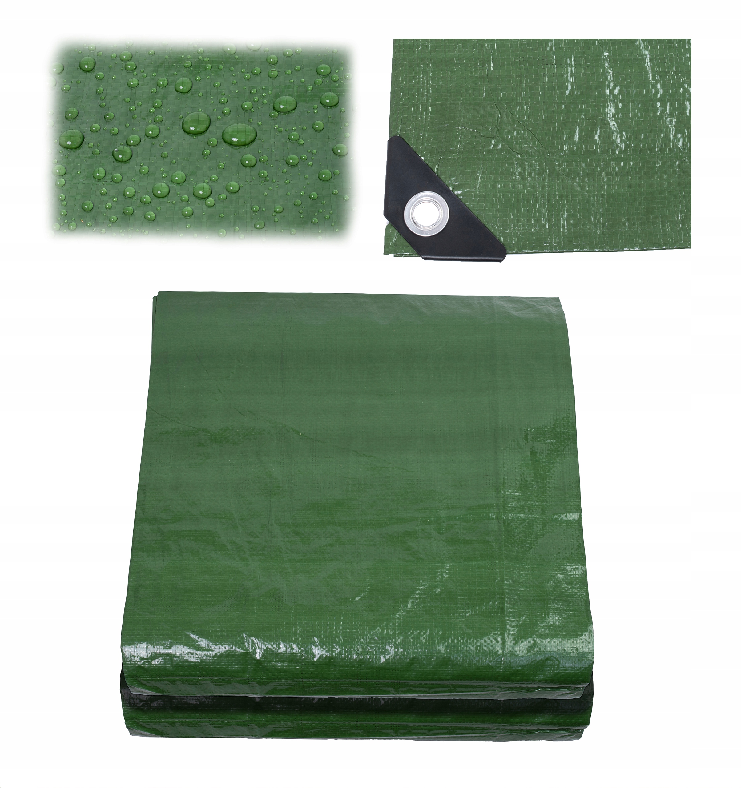 Plachta 8X10 M, Zelená, Vystužená, Hrubá, 120 G, Silný Filter Uv++